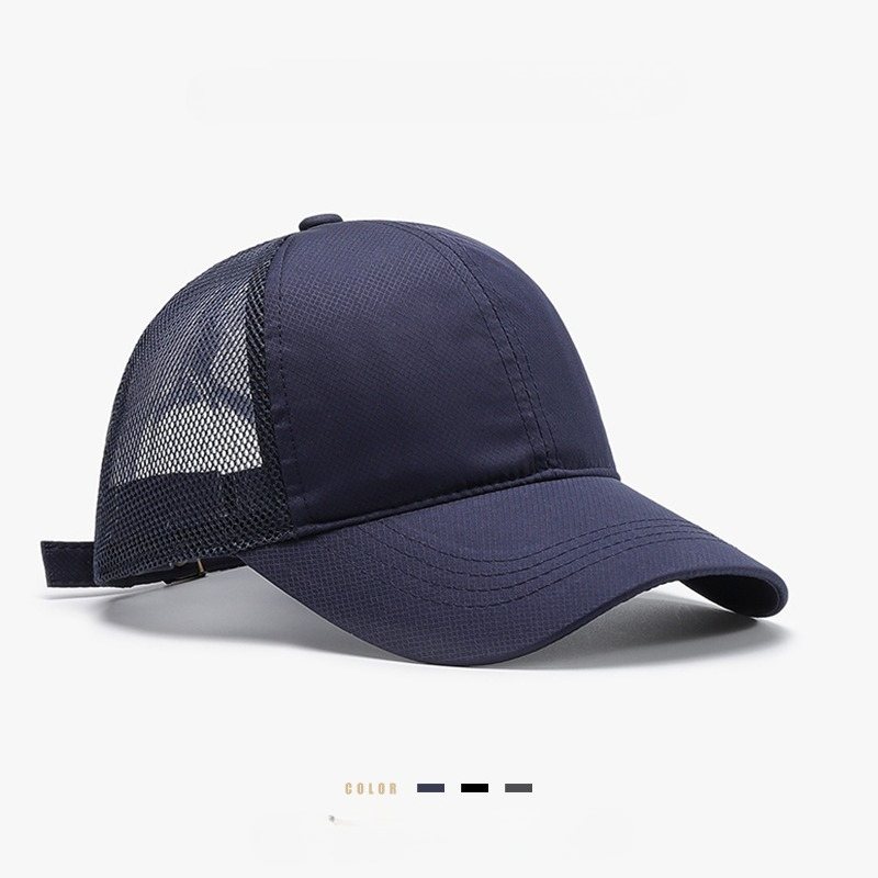 Dad Hat Cotton - หมวกแก๊ปฤดูร้อนแบบ unisex หมวกเบสบอลตาข่ายเรียบง่าย หมวก snapback ปรับได้