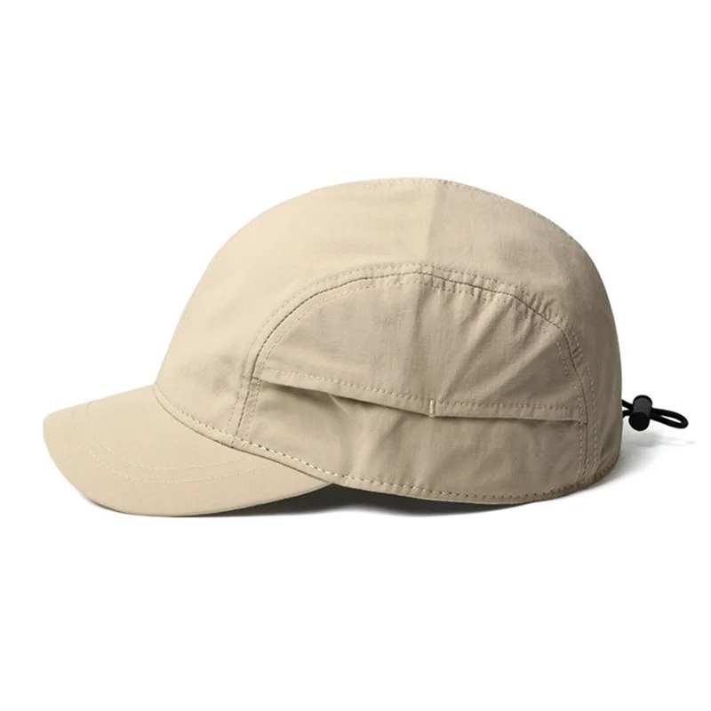 Baseball Cap Structured - หมวกเบสบอลสีทึบปีกสั้น น้ำหนักเบา แห้งเร็ว โพลีเอสเตอร์ ปิดด้วยหัวเข็มขัดแบบปรับได้ ป้องกันแสงแดด