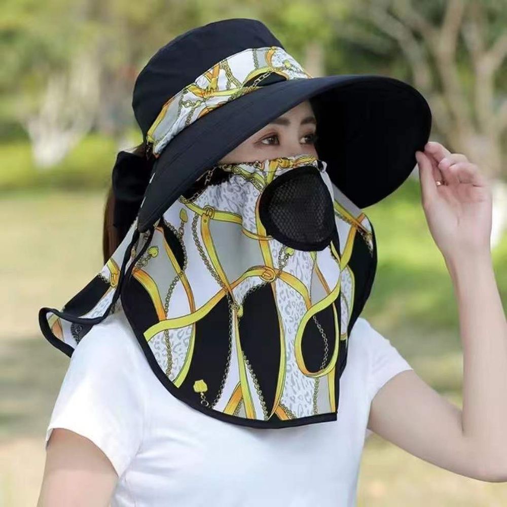 Bucket Hat Cotton - หมวกตกปลา อุปกรณ์เครื่องแต่งกาย ทำสวน ทำฟาร์ม หมวกกันแดดสำหรับผู้หญิง ลายดอกไม้