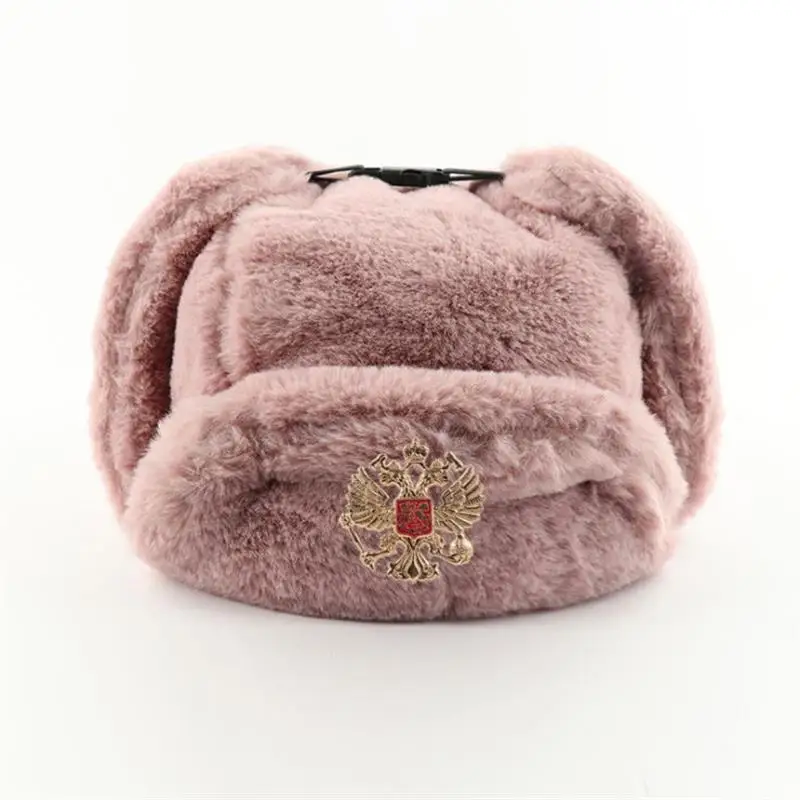 Winter Trapper Hat - หมวกอูชานกาแบบโซเวียตสำหรับผู้ชายและผู้หญิง หมวกบอมเบอร์ หมวกทหาร หมวกนักบิน หมวกทหารบก หมวกกันหนาว