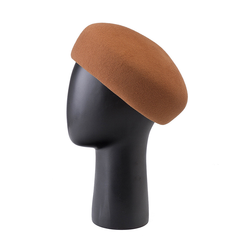 Beret French Wool - หมวกเบเร่ต์สไตล์ฝรั่งเศสแบบใหม่สำหรับผู้หญิง หมวกสักหลาดฤดูหนาว หมวกแฟชั่น หมวกเบเร่ต์ทรงกลม หมวกทรงปิลบอกซ์ หมวกเรียบง่ายสไตล์จิตรกร