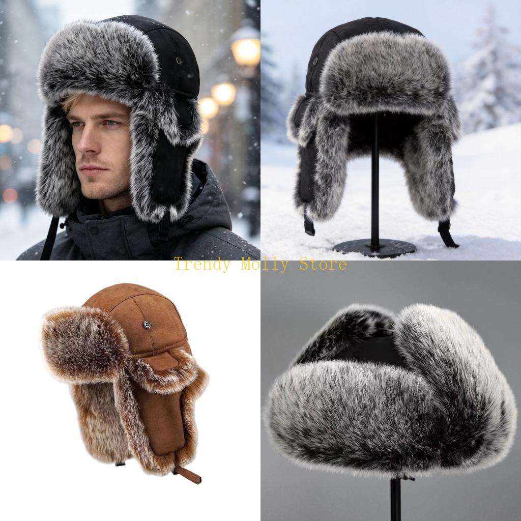 Winter Trapper Hat - หมวกฤดูหนาว N5KB พร้อมที่ครอบหูเต็มและความสบายแบบดักสัตว์แบบบุนวม