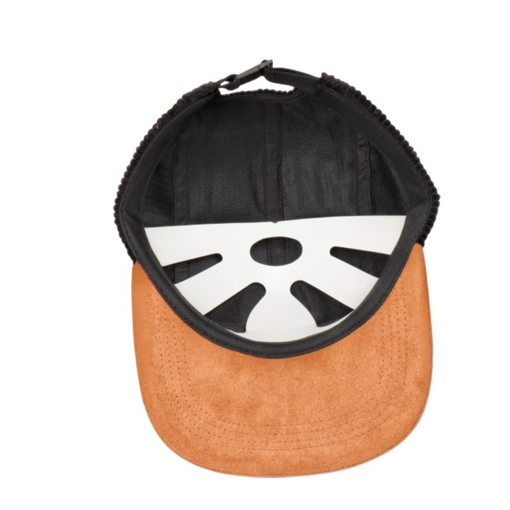 Corduroy Cap 5 Panel - หมวกเบสบอลทรงเรโทรแบบสบายๆ ขอบแบน 5 แผง ผ้าคอร์ดูรอย ปรับขนาดได้