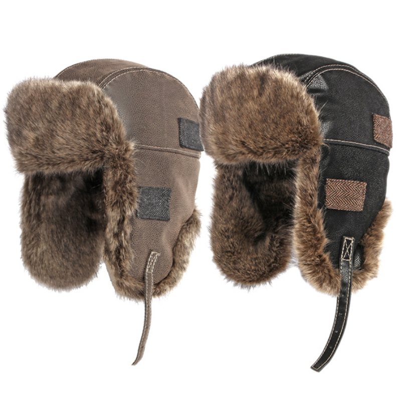 Winter Trapper Hat - HT4098 รัสเซียหมวกหนาหนังฤดูหนาวหมวกผู้หญิงWindproof Fluffy Fur BomberหมวกสกีEarflapหมวกรัสเซียUshankaหมวก