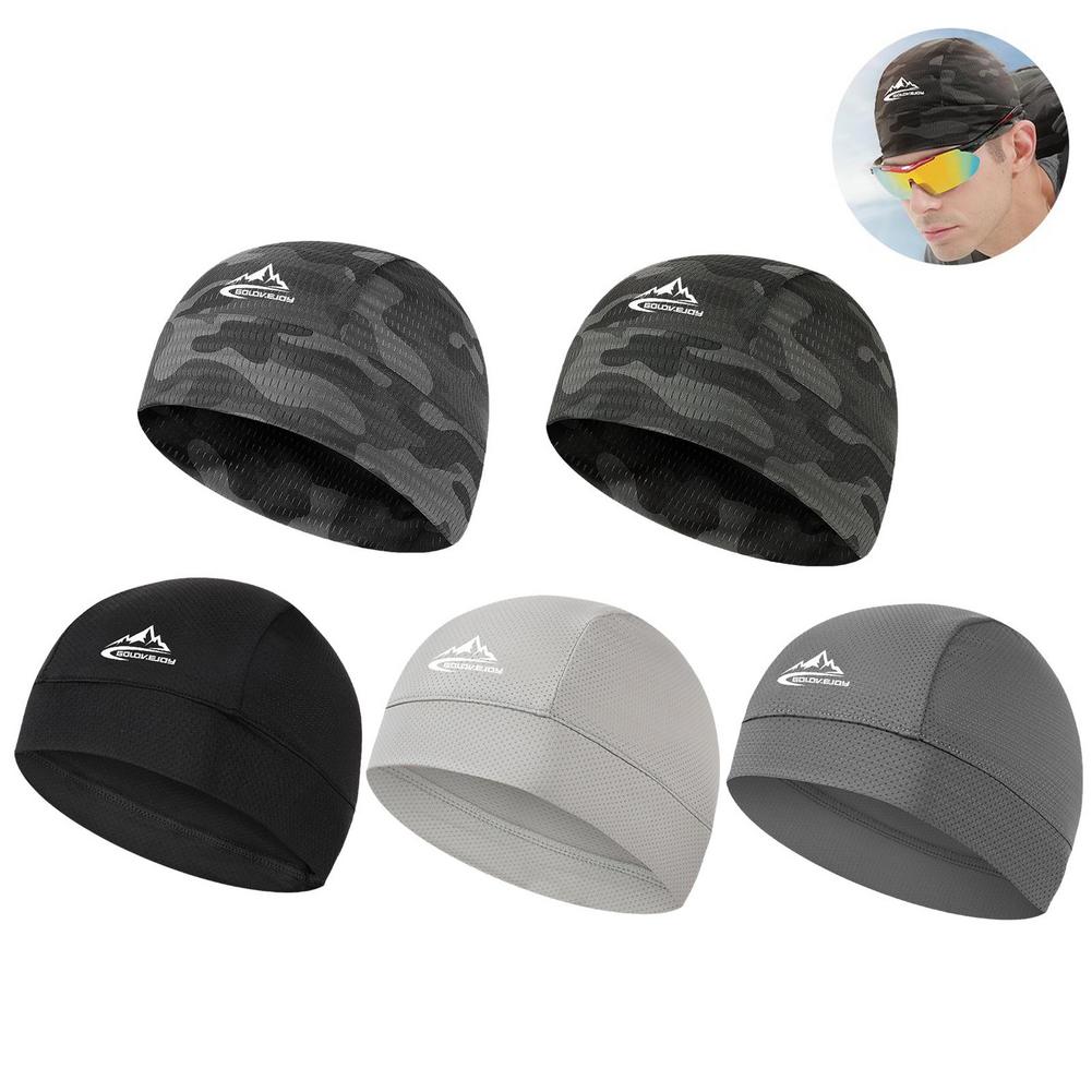 Skull Cap Helmet Liner - หมวกซับในหมวกกันน็อคสำหรับปั่นจักรยานและขี่มอเตอร์ไซค์ สำหรับผู้ชายและผู้หญิง ระบายความร้อน แห้งเร็ว ใช้ใต้หมวกกันน็อคสำหรับปั่นจักรยานและกีฬา