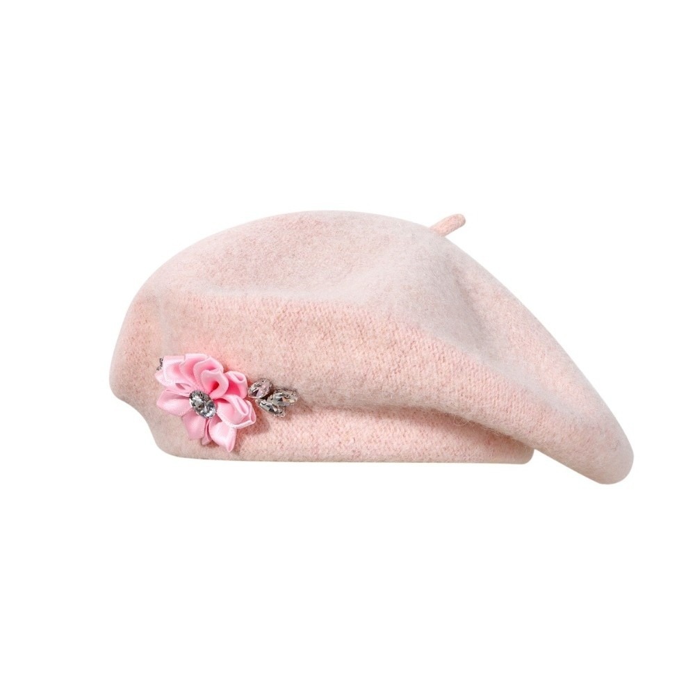หมวกเบเร่ต์ขนสัตว์สีพื้นเรียบห - Beret French Wool บทวิจารณ์และราคา