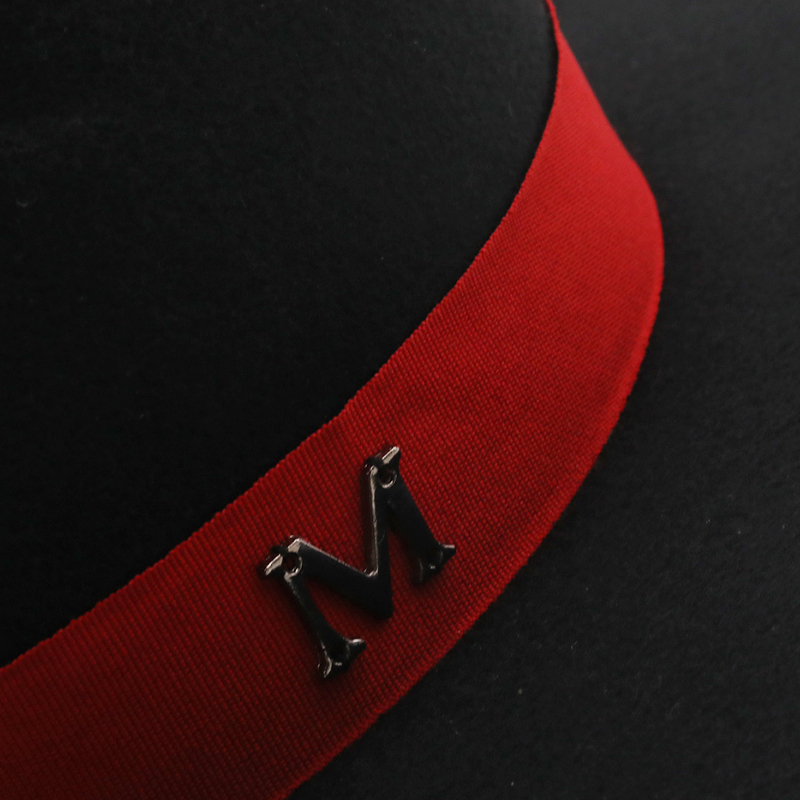 ใหม่ด้านนอกสีดำด้านในสีแดงขนสั - Fedora Hat Wool บทวิจารณ์และราคา