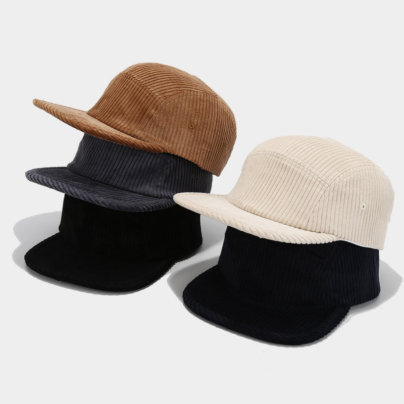 หมวกแก๊ปคอร์ดูรอย 5 แผง ปรับขน - Corduroy Cap 5 Panel บทวิจารณ์และราคา