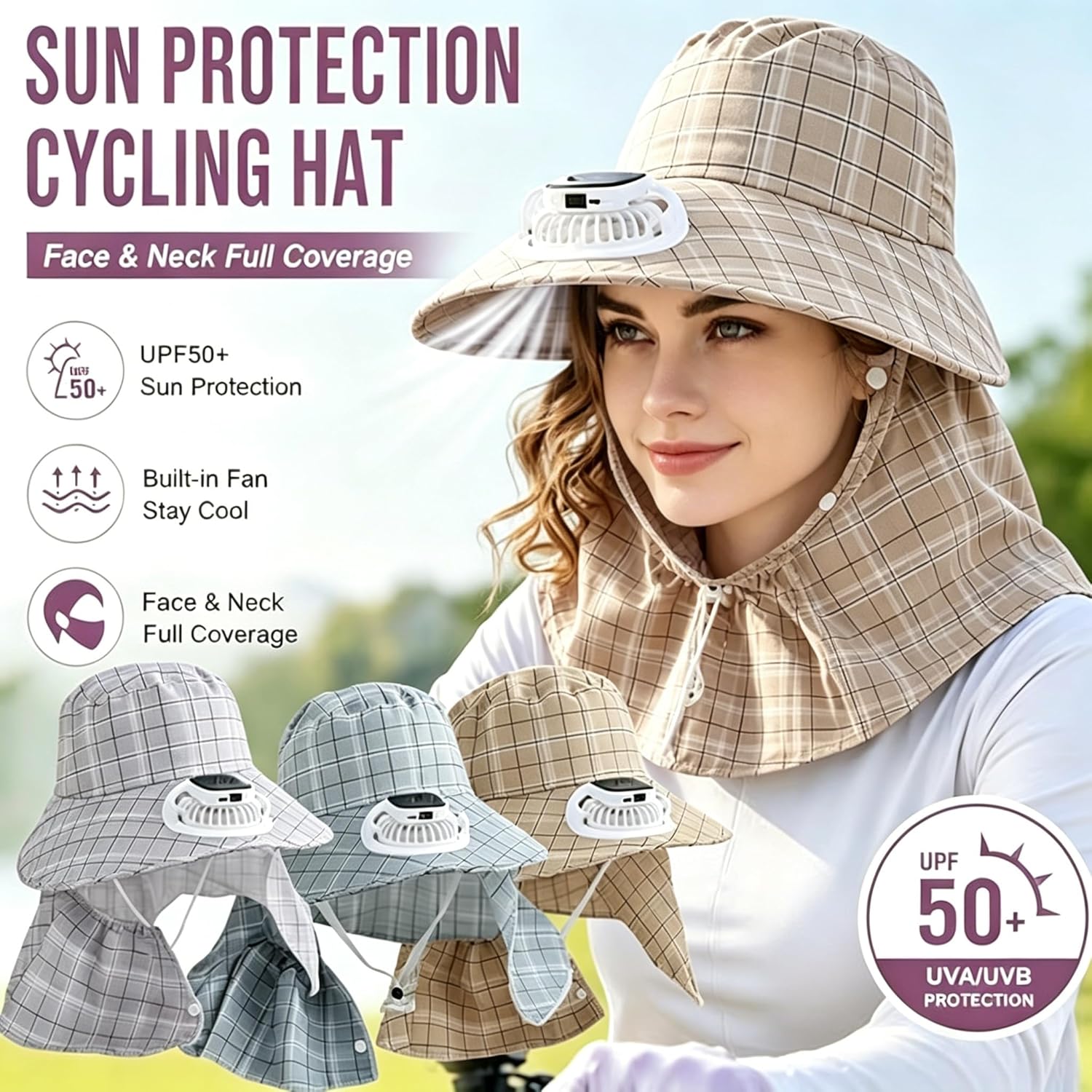 หมวกพัดลมพลังงานแสงอาทิตย์ 1 ช - Visor Sun Hat บทวิจารณ์และราคา