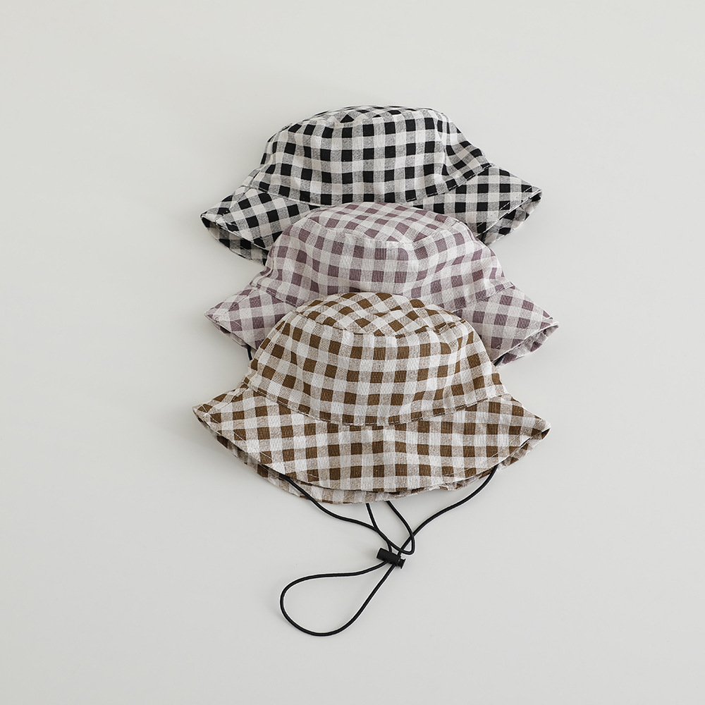 หมวกปีกกว้างลายสก็อตสำหรับเด็ก - Bucket Hat Cotton บทวิจารณ์และราคา