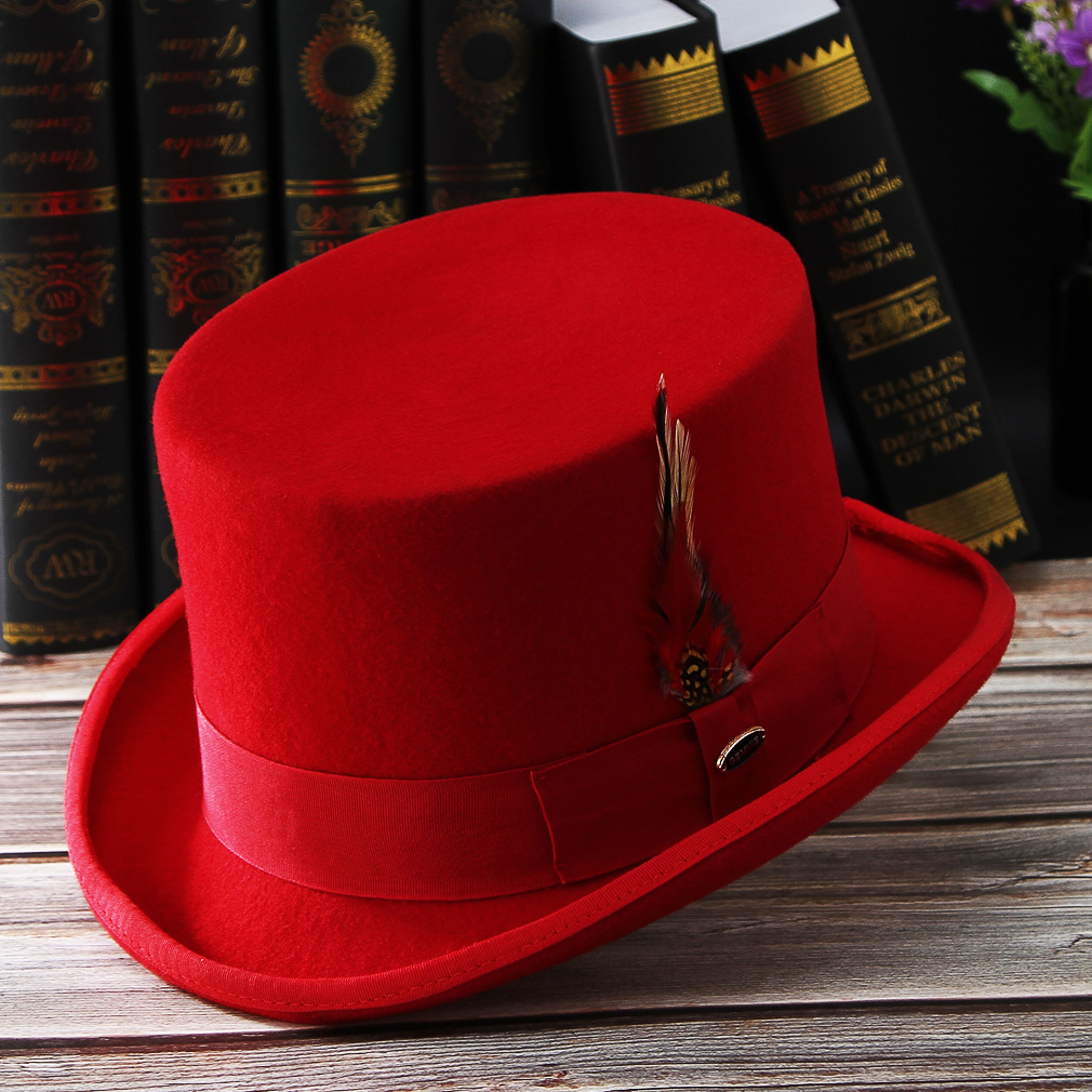 ผู้ชายใหม่หมวกขนสัตว์ 100% หมว - Fedora Hat Wool บทวิจารณ์และราคา