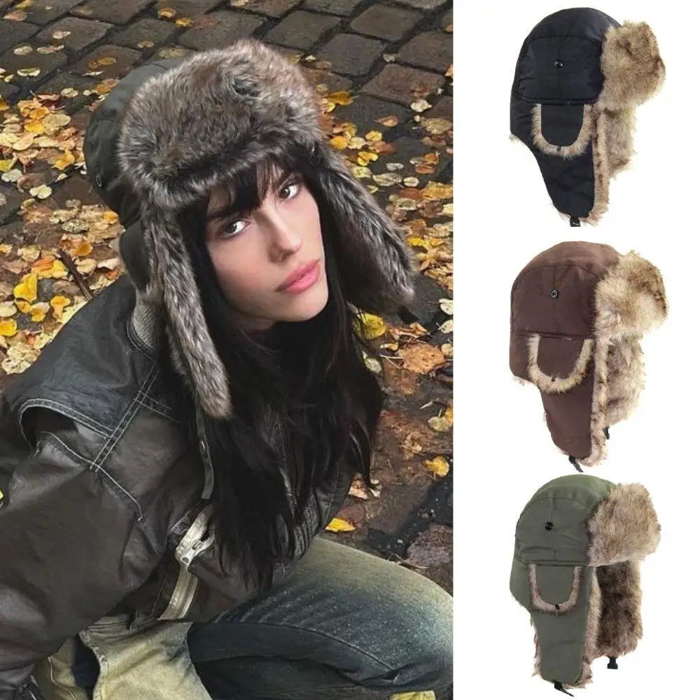 หมวกกันหนาวแบบมีที่ปิดหู 1 ชิ้ - Winter Trapper Hat บทวิจารณ์และราคา