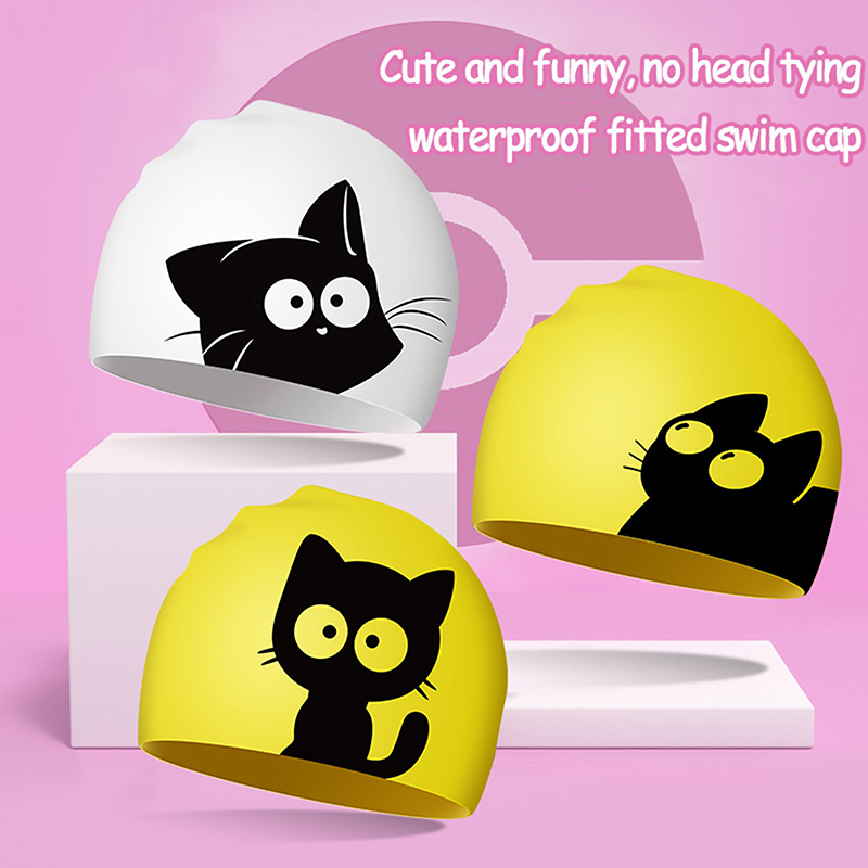 หมวกว่ายน้ำแมวน่ารักสำหรับหูยา - Swim Hat Silicone บทวิจารณ์และราคา