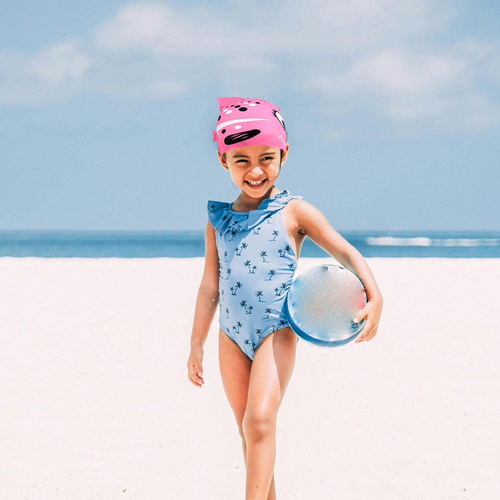 หมวกว่ายน้ำซิลิโคนลายการ์ตูนรู - Swim Hat Silicone บทวิจารณ์และราคา