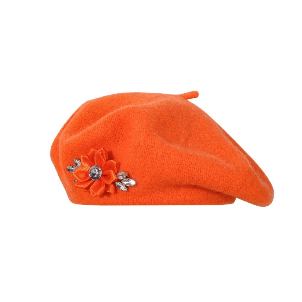 หมวกเบเร่ต์แฟชั่นสีพื้น ผ้าขนส - Beret French Wool บทวิจารณ์และราคา