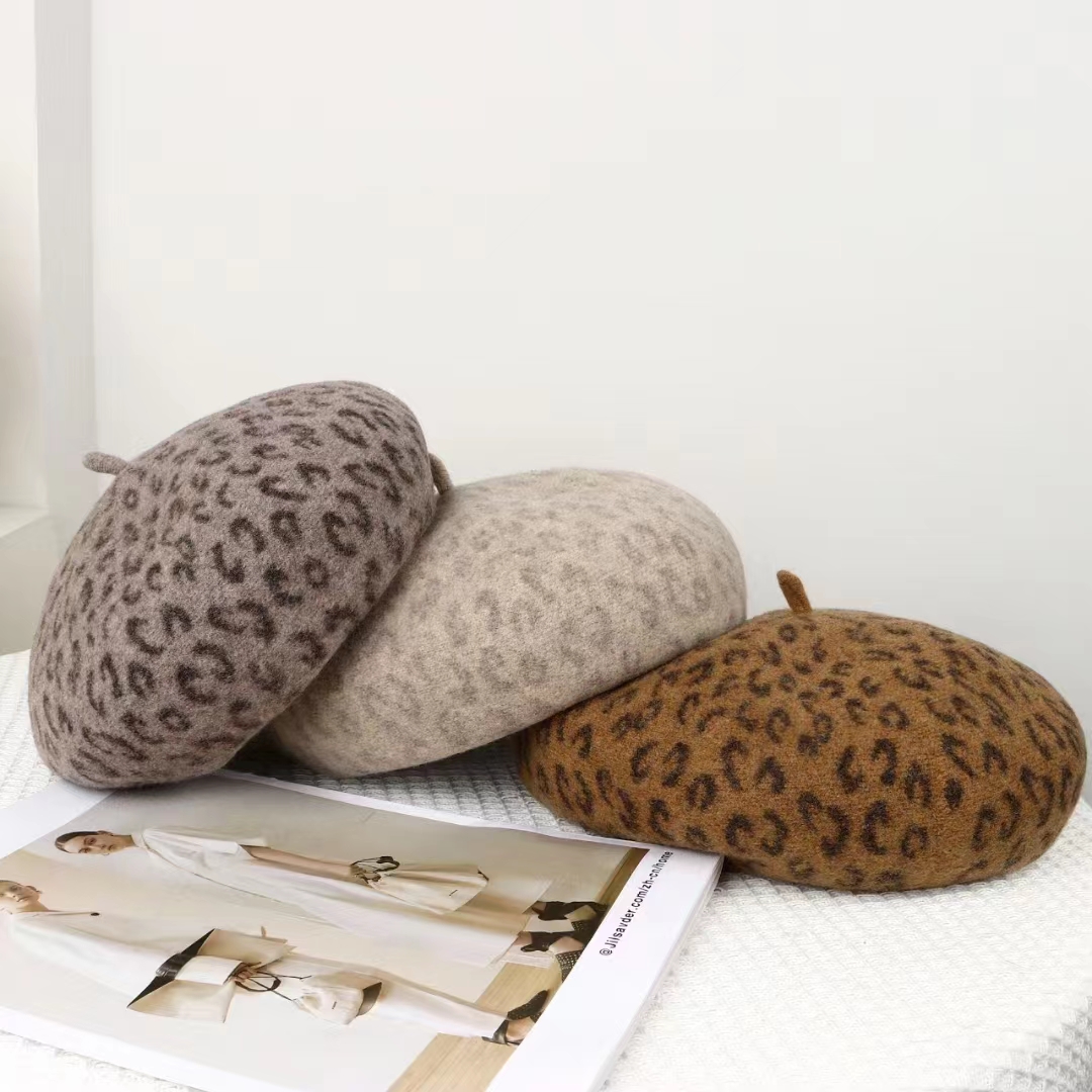 หมวกเบเร่ต์ลายเสือดาวแบบใหม่สำ - Beret French Wool บทวิจารณ์และราคา
