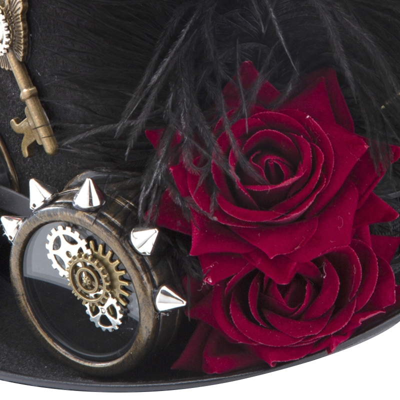 Y166 หมวก Steampunk วินเทจหมวก - Fedora Hat Wool บทวิจารณ์และราคา