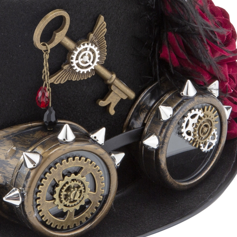 Y166 หมวก Steampunk วินเทจหมวก - Fedora Hat Wool บทวิจารณ์และราคา