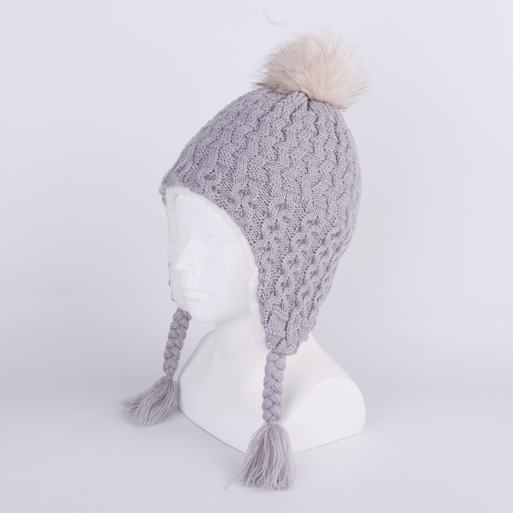 หมวกไหมพรมปิดหูถักสำหรับเด็ก,  - Trapper Hat Ear Flap บทวิจารณ์และราคา