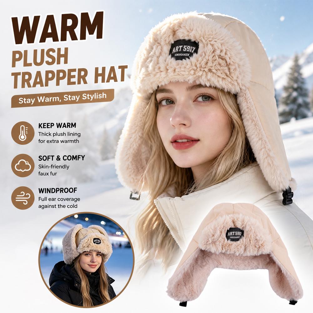 หมวกกันหนาวแบบหนาบุขนกำมะหยี่  - Winter Trapper Hat บทวิจารณ์และราคา