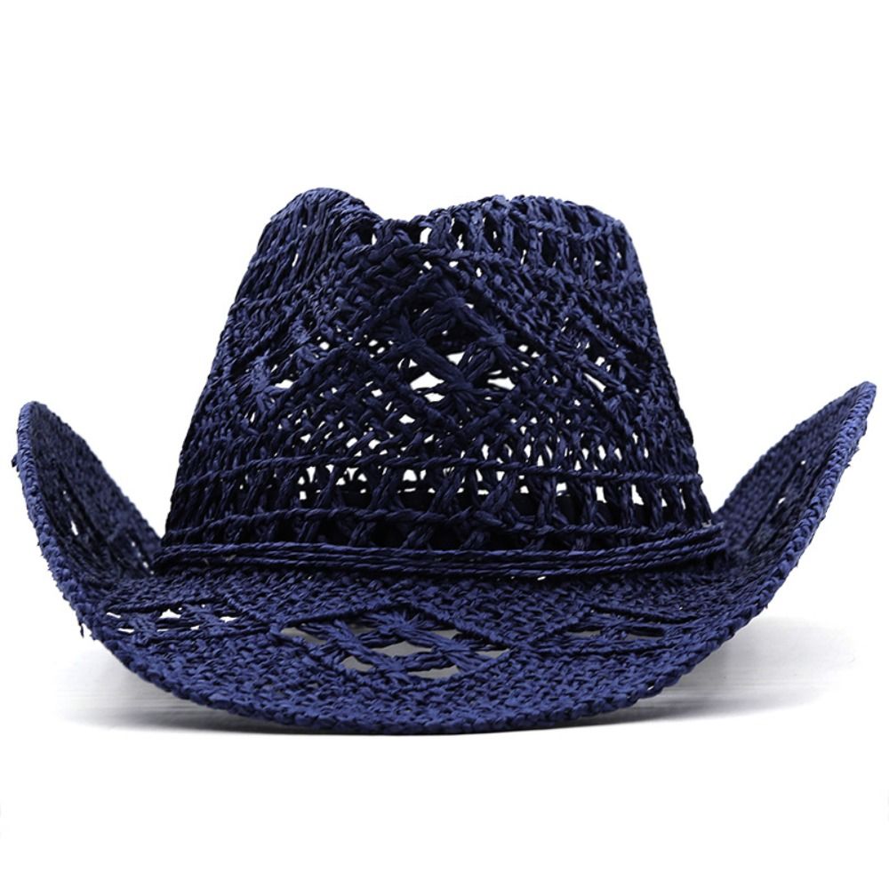 หมวกสานปีกกว้างสไตล์วินเทจ ทรง - Cowboy Hat Straw บทวิจารณ์และราคา