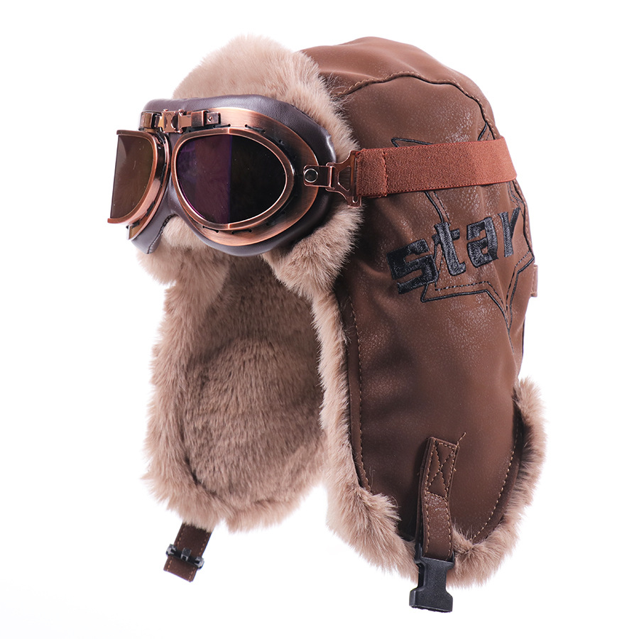 หมวกนักบินวินเทจสไตล์ฮาร์ลีย์ส - Trapper Hat Ear Flap บทวิจารณ์และราคา