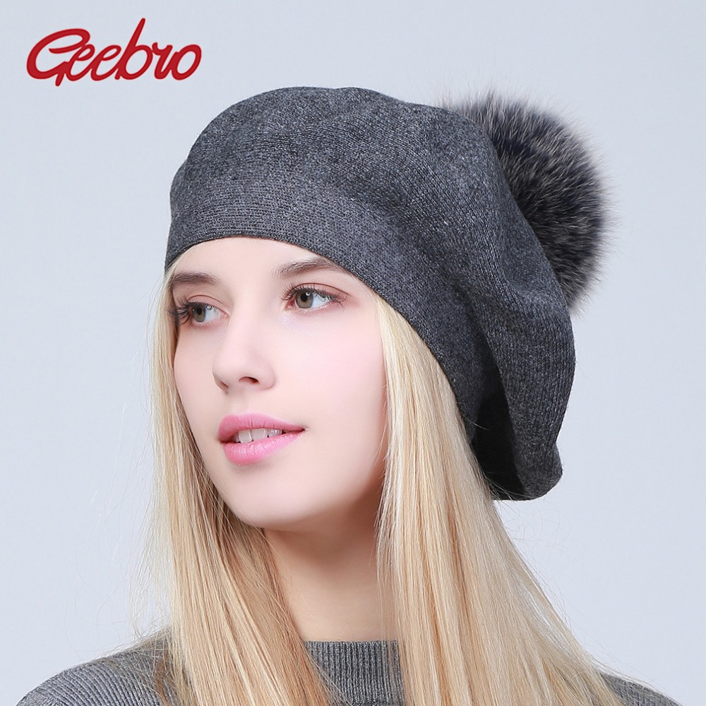 Geebro ผู้หญิง Beret หมวกฤดูหน - Beret French Wool บทวิจารณ์และราคา