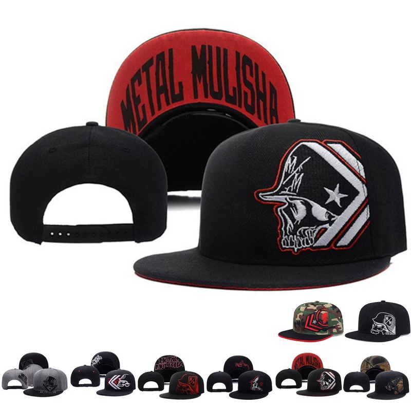 หมวกเบสบอลปักลายโครงกระดูกแบบ  - Snapback Hat Flat บทวิจารณ์และราคา