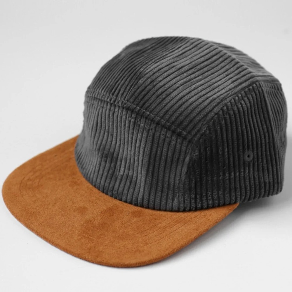 หมวกเบสบอลทรงเรโทรแบบสบายๆ ขอบ - Corduroy Cap 5 Panel บทวิจารณ์และราคา