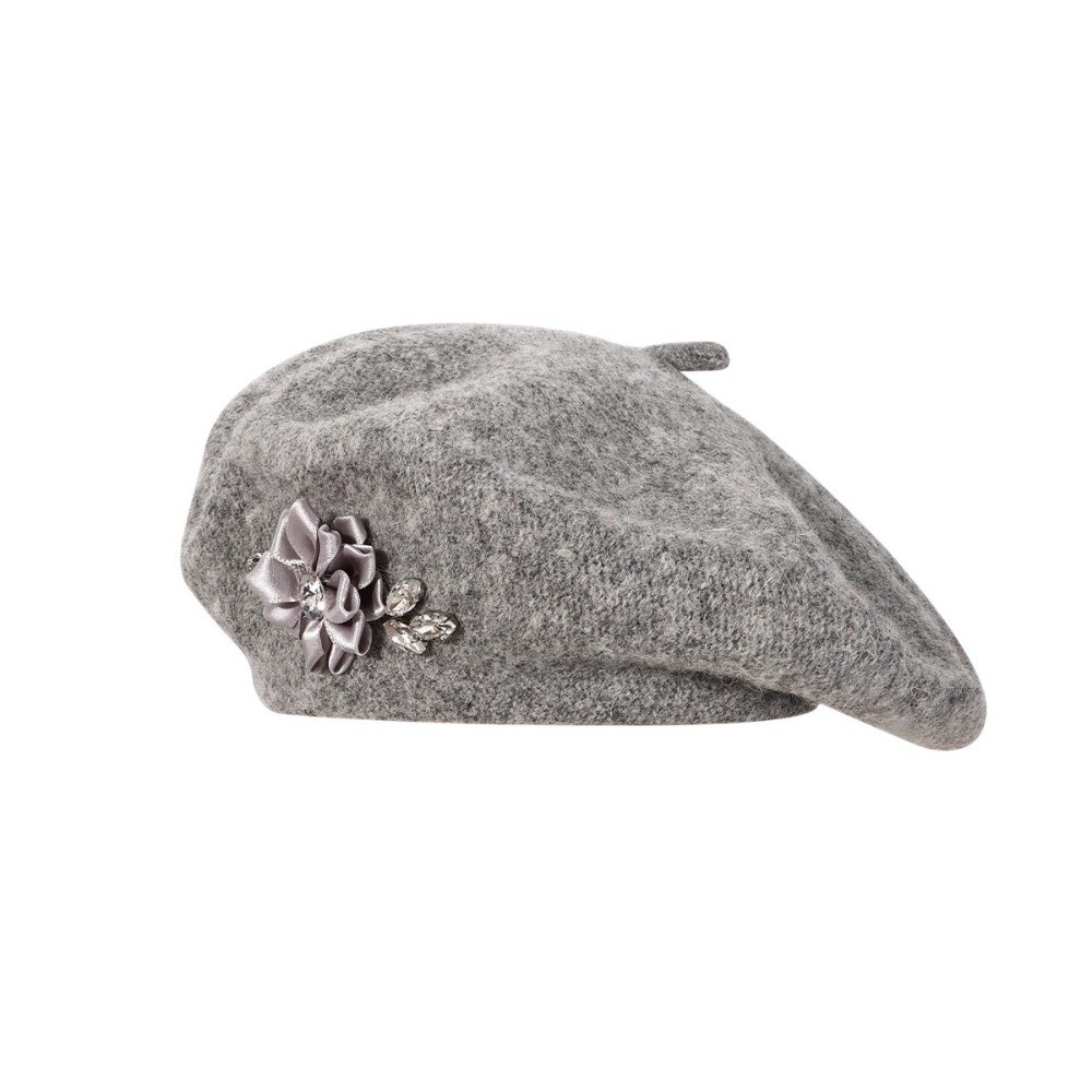 หมวกเบเร่ต์ขนสัตว์สีพื้นสไตล์ว - Beret French Wool บทวิจารณ์และราคา