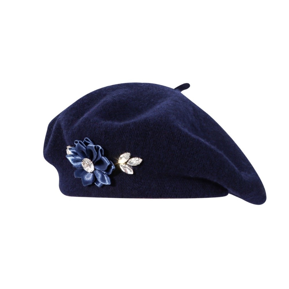 หมวกเบเร่ต์ขนสัตว์สีพื้นสไตล์ว - Beret French Wool บทวิจารณ์และราคา