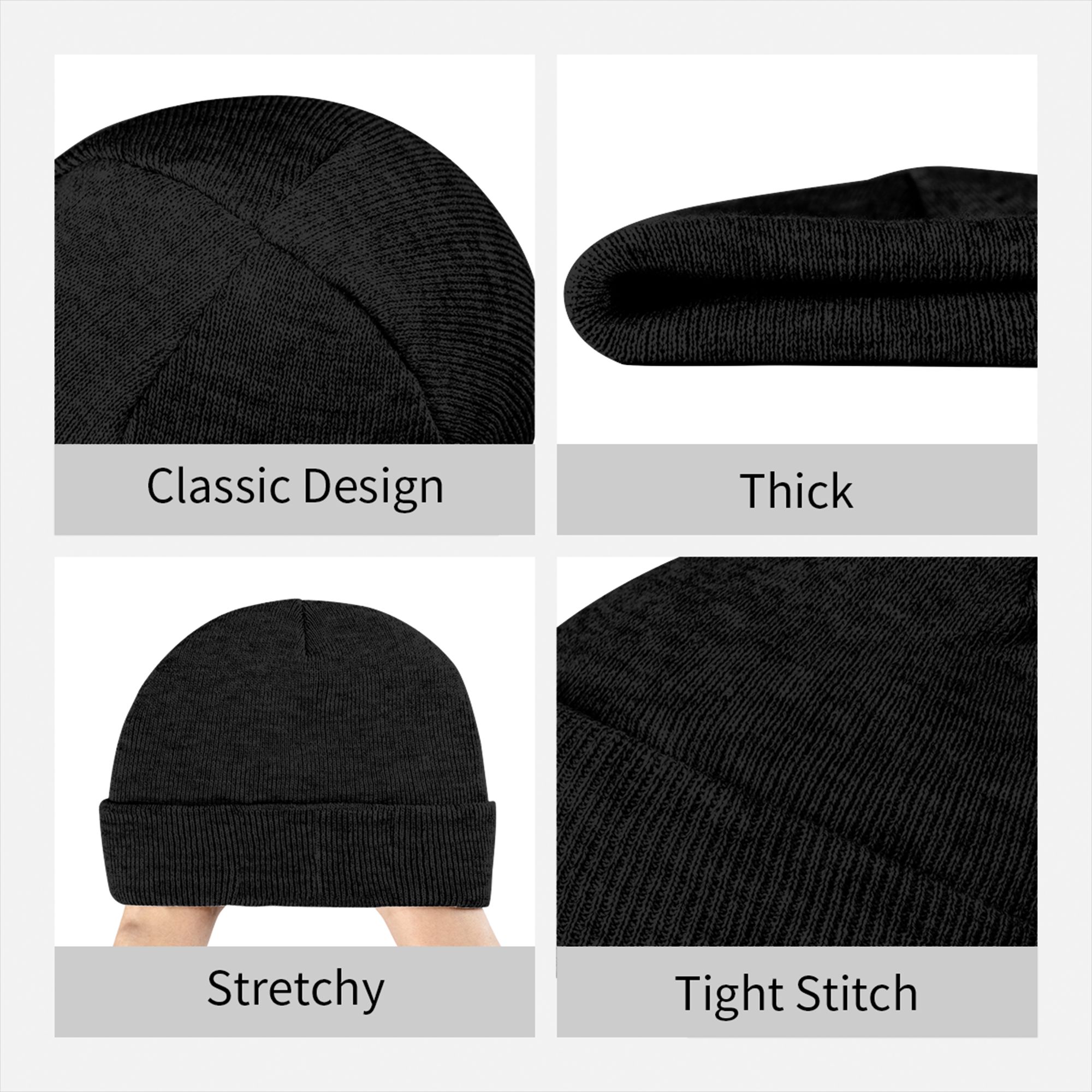 หมวกบีนนี่ถักลายริบสำหรับผู้หญ - Beanie Cuffed Knit บทวิจารณ์และราคา