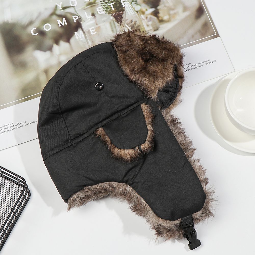 หมวกกันหนาวแบบมีที่ปิดหู หมวกส - Trapper Hat Ear Flap บทวิจารณ์และราคา