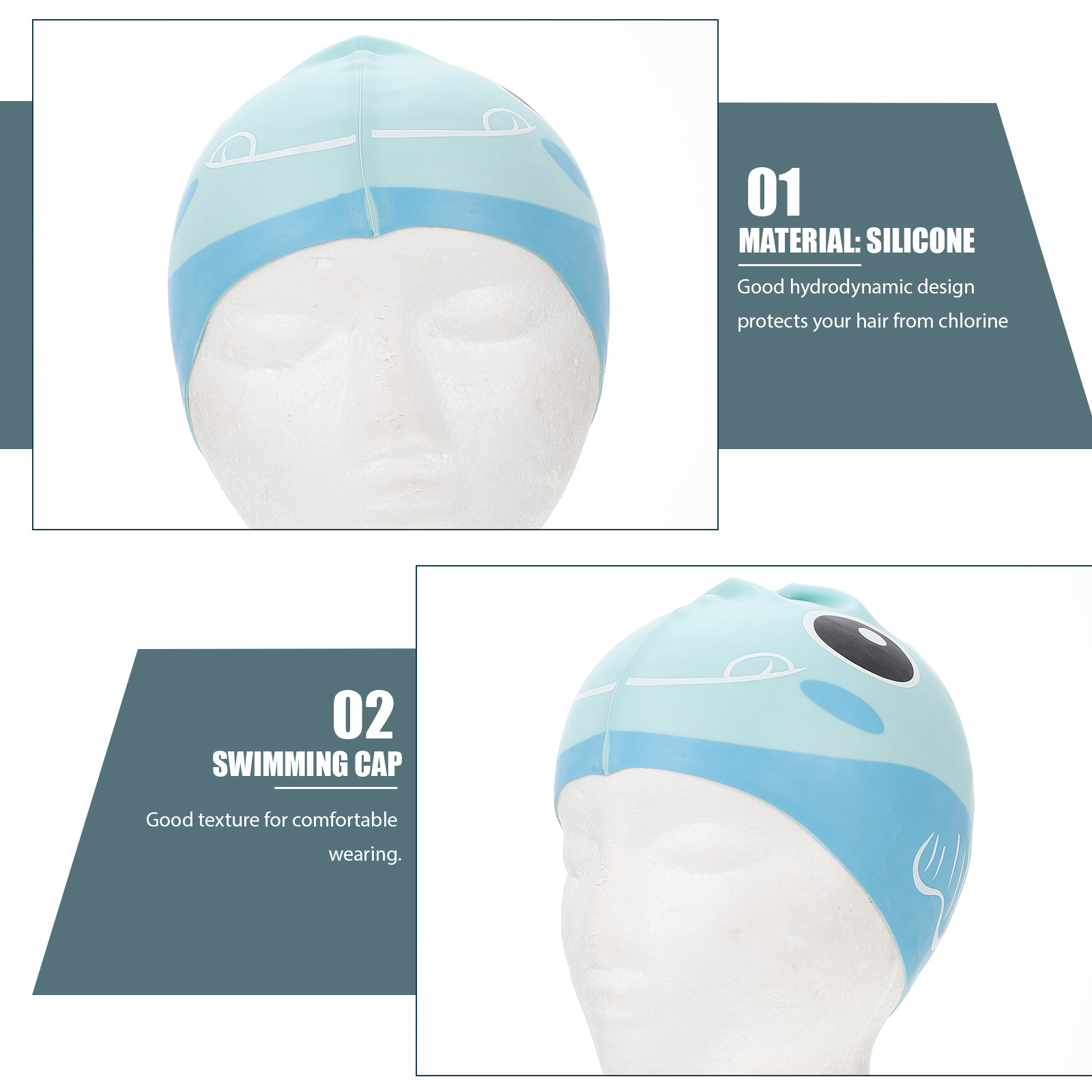 หมวกว่ายน้ำซิลิโคน หมวกเด็ก ลา - Swim Hat Silicone บทวิจารณ์และราคา