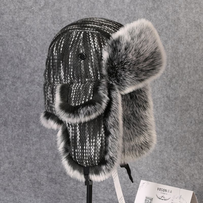 B-8433 Man BomberหมวกRexกระต่า - Winter Trapper Hat บทวิจารณ์และราคา